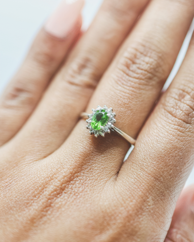 Peridot Diana 925 Silver Ring (LS-S-PD-LR-007) - Image 2