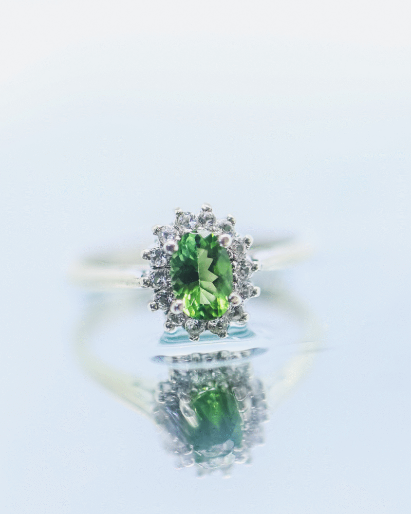 Peridot Diana 925 Silver Ring (LS-S-PD-LR-007)
