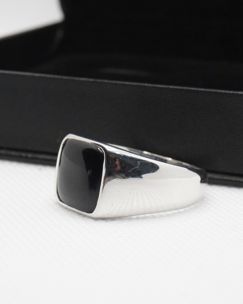 Men's Black Onyx 925 Silver Ring (LS-S-ONX-MR-010)